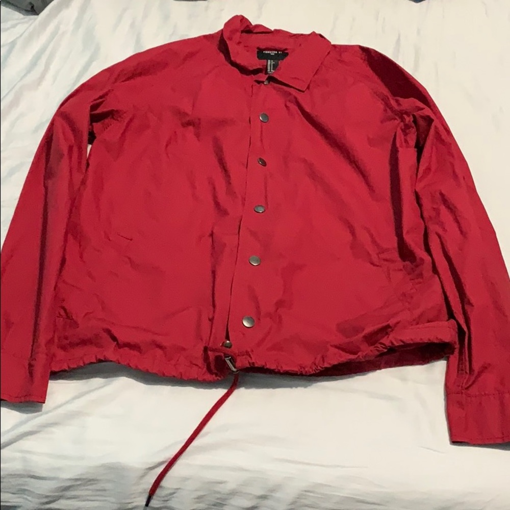 Forever 21 raincoat button up
